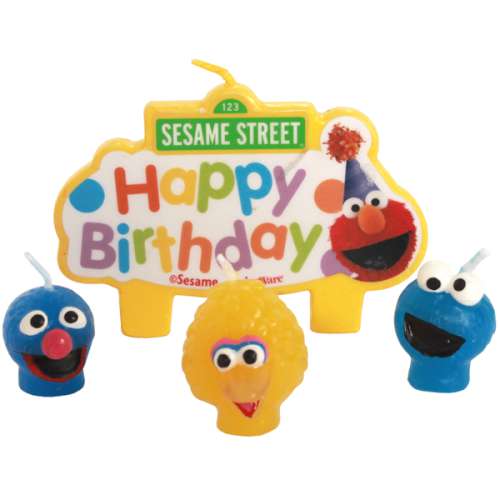 Sesame Street Candles - pk of 4 - Click Image to Close